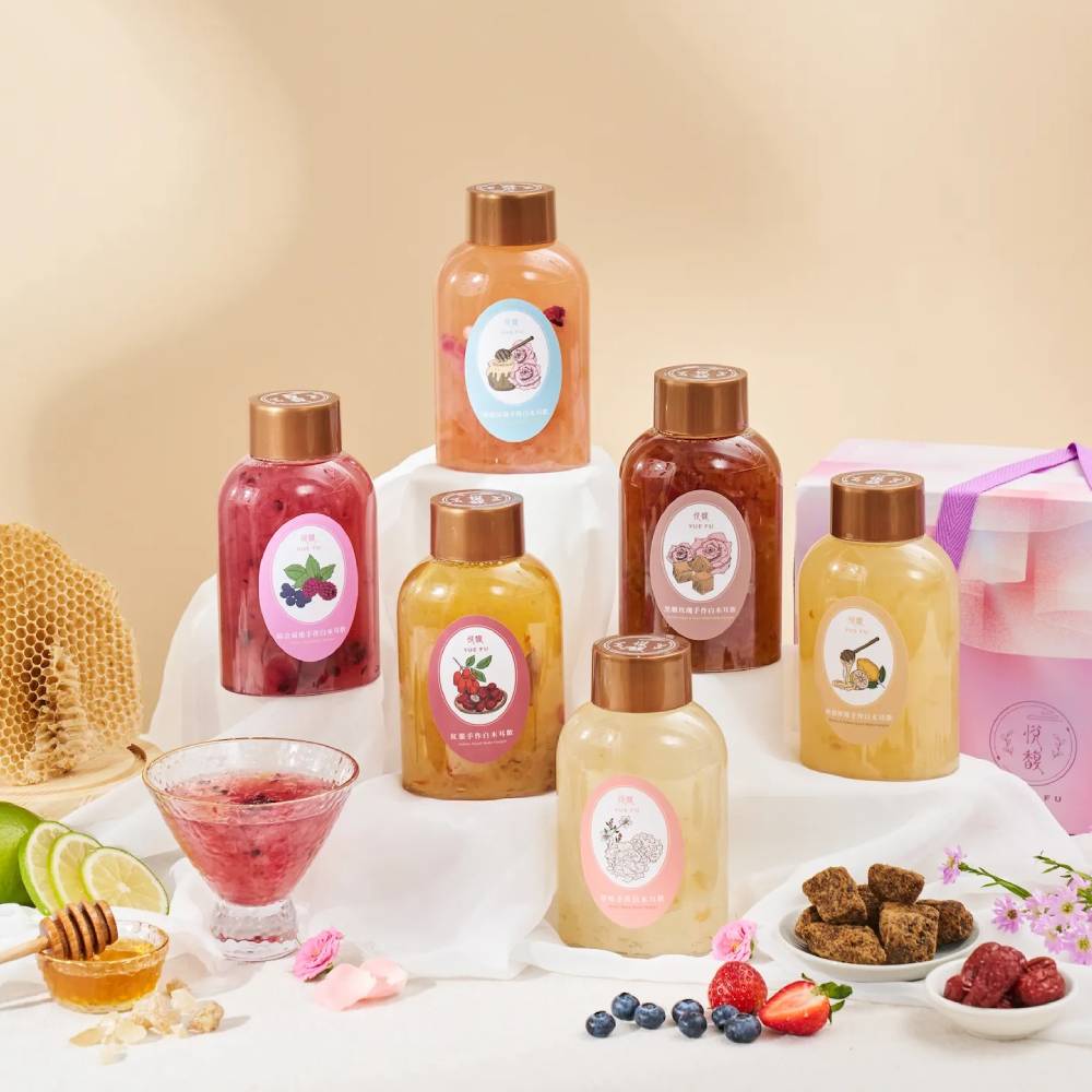 悅馥經典瓶裝禮盒 (6瓶入) 【Ｃ款】原味、紅棗、蜂蜜檸檬、綜合莓果、蜂蜜玫瑰、黑糖玫瑰  ▶90D024